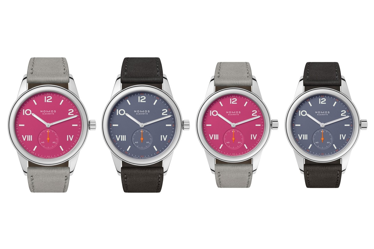 Don t be shy The new NOMOS watches Club Campus deep pink and blue